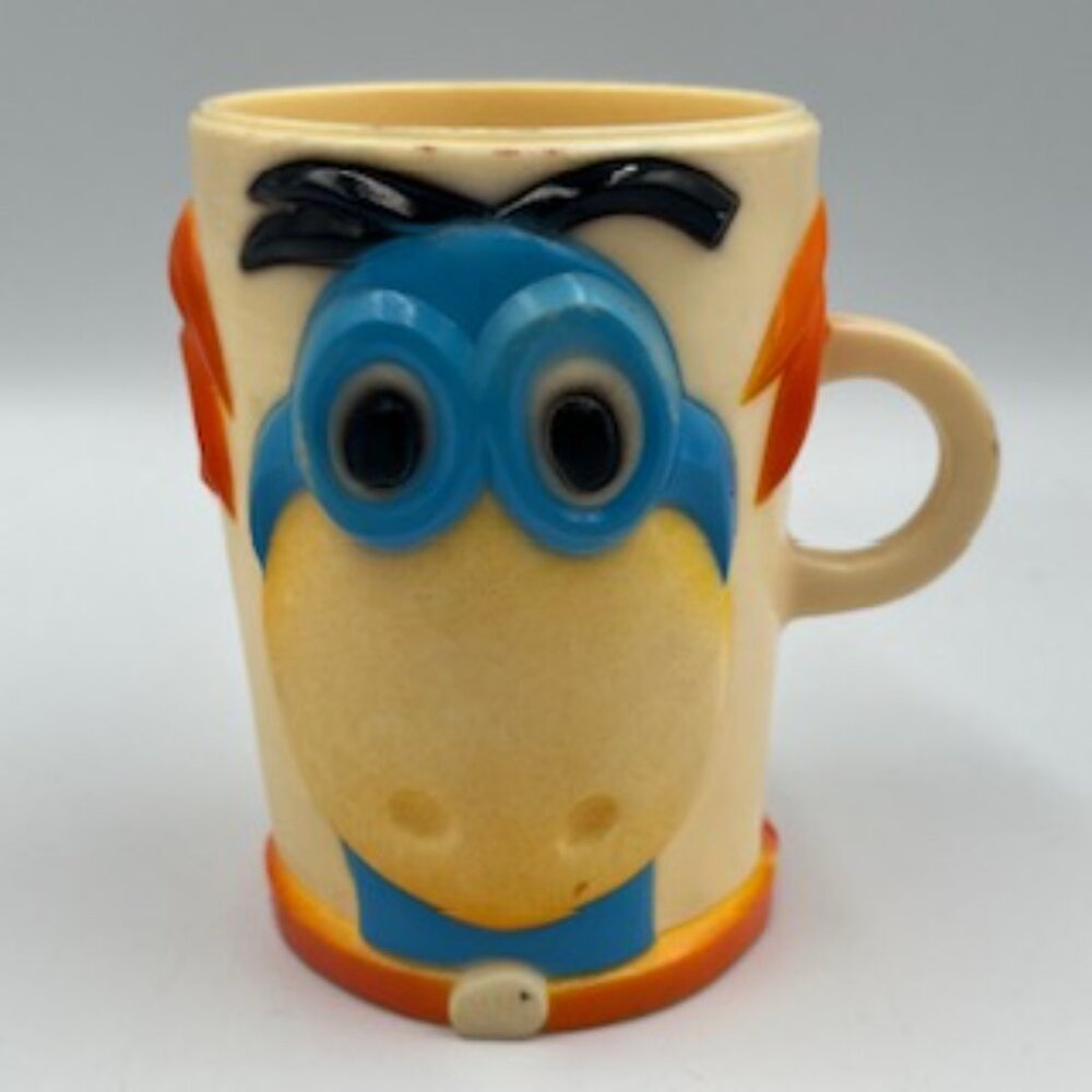 Vintage Dino Flintstone’s Plastic Cup‎ Vitamin Mug 1968-1969